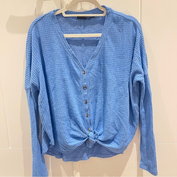 Urban Outfitters Jojo Oversized Thermal Cardigan in Bright Blue (XS) - Picture 6 of 10